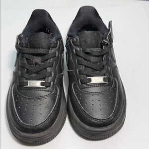 Nike Kids Black Leather Sneakers